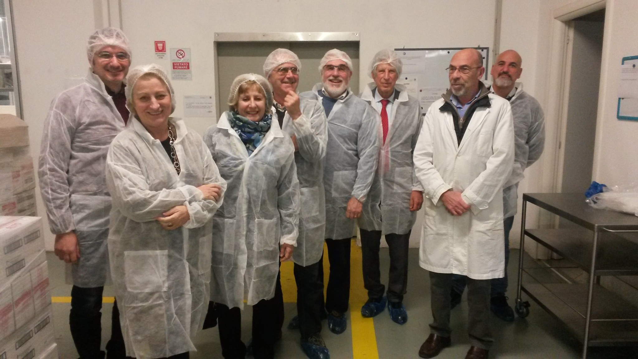 Il gruppo in visita allo stabilimento Gianasso.